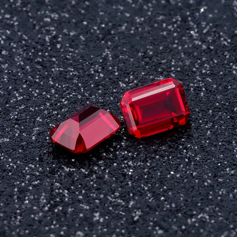 13x18mm Emerald Cut Lab-Grown Ruby (Approx. 15ct)